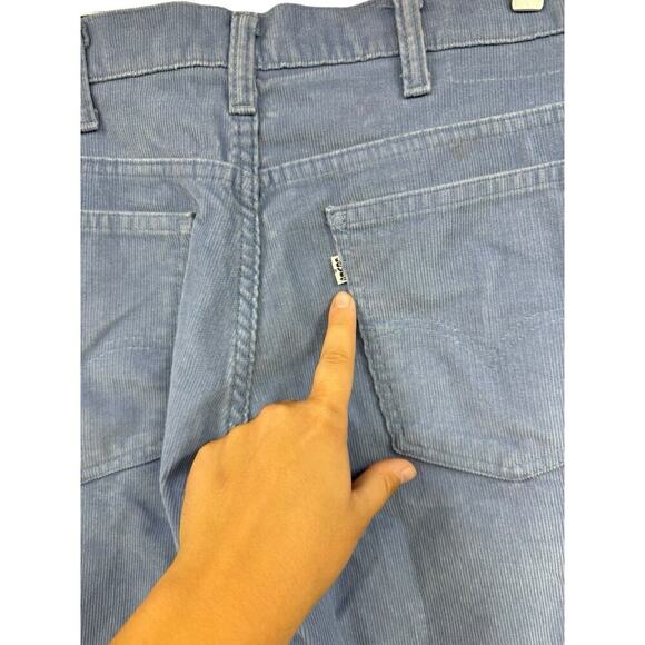 Vintage LEVIS SF 207 Mens SZ 34 X 31 Blue Corduroy Straight Pants - Picture 5 of 10